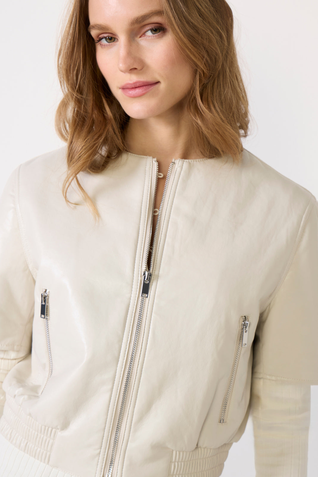 Billie Leather Bomber