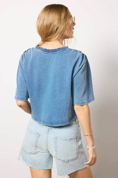 Escape Knit Denim Sweatshirt