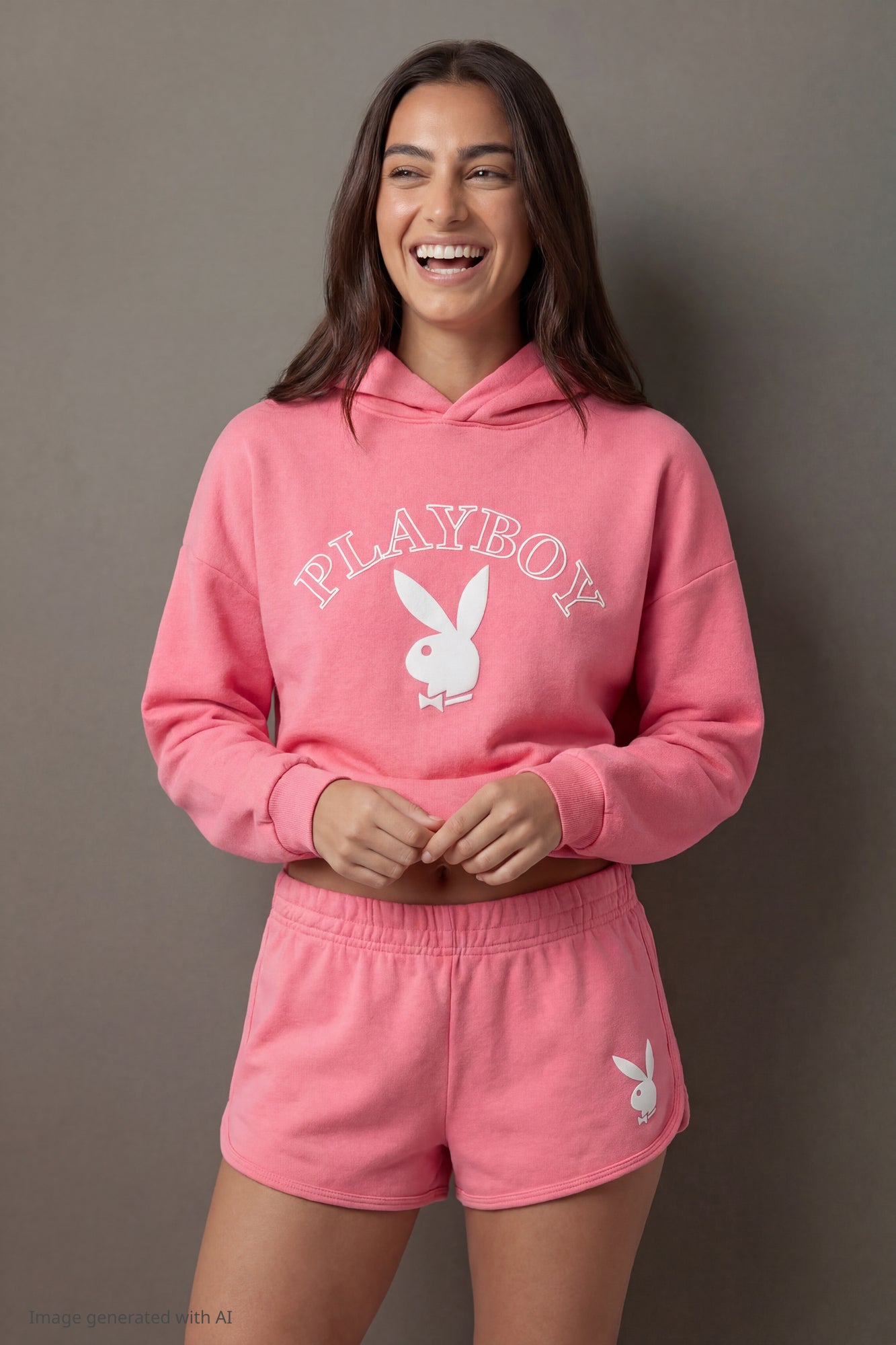 Playboy Graphic Boxy Fleece Hoodie