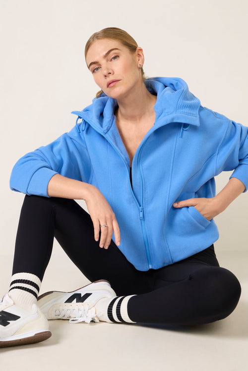 Cotton Fleece Zip Up Hoodie