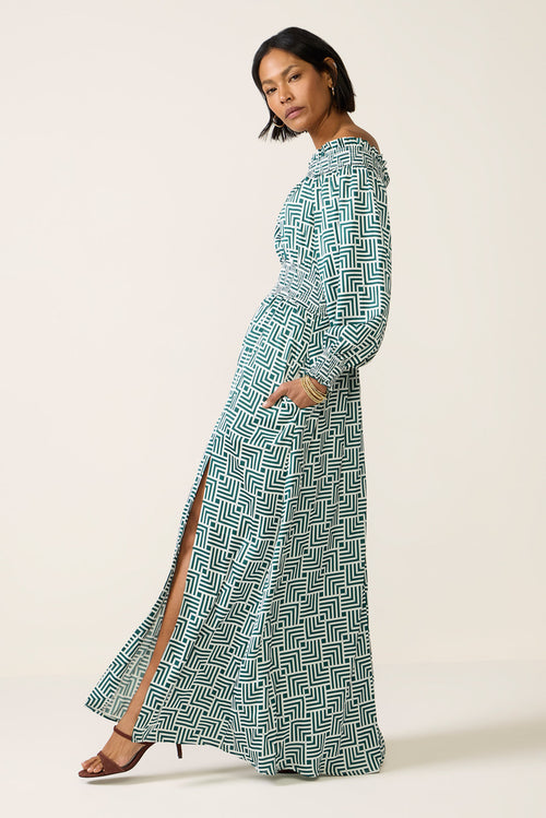 Hailey Off the Shoulder Maxi Dress