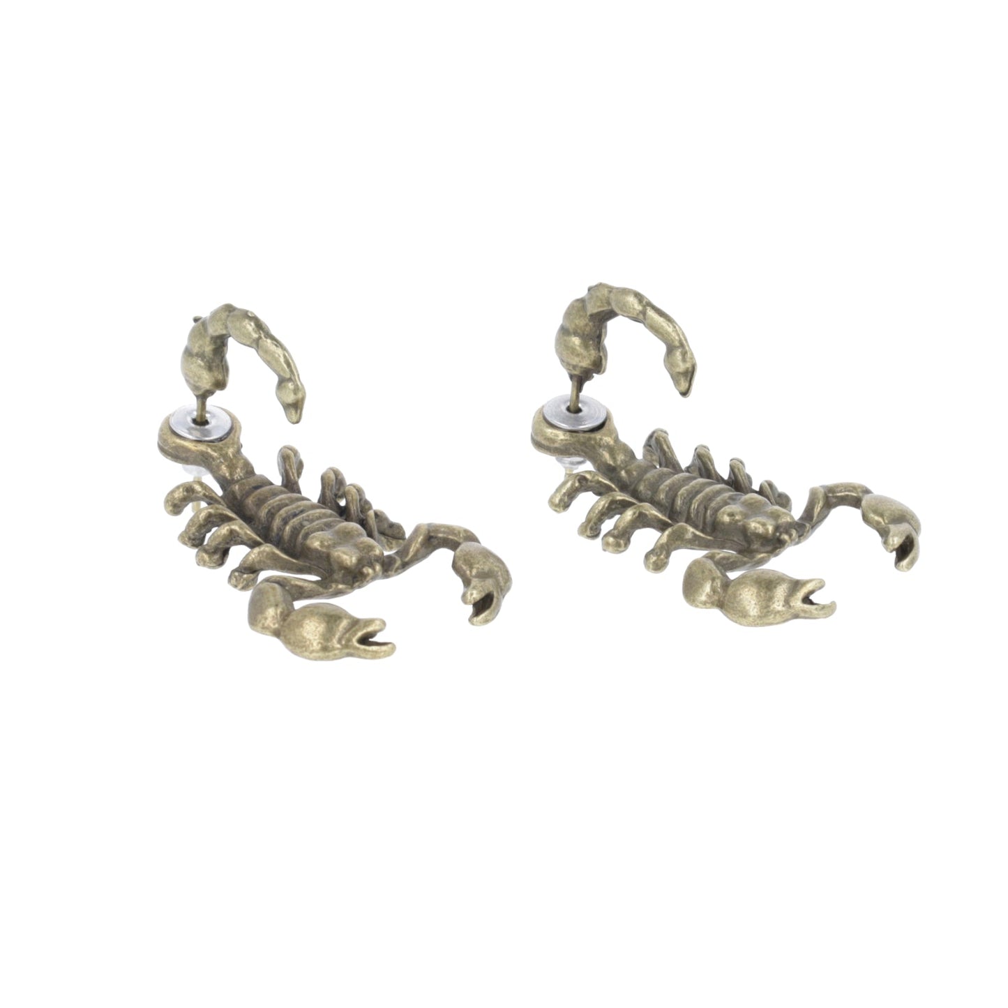 Scorpion 2 Piece Stud Earrings (Antique Gold Plated)