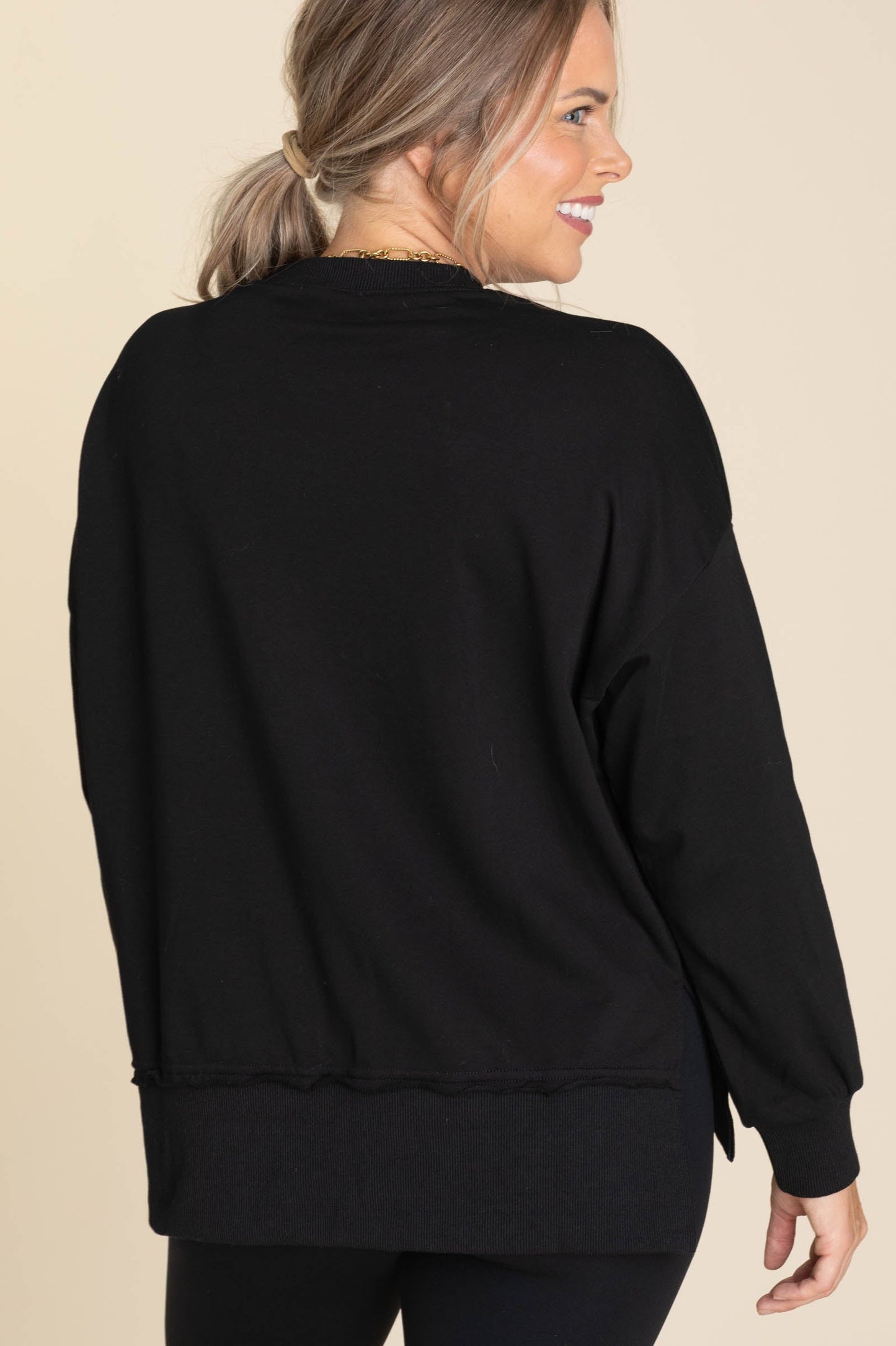 Black Trick or Treat Contrast Sweatshirt