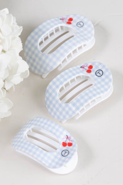 Basket of Cherries Flat Round Hair Clip