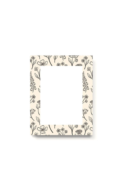 Black and Ivory Floral Stationaries