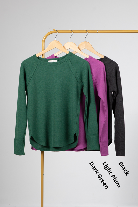 Baby Waffle Raglan Sleeve Top
