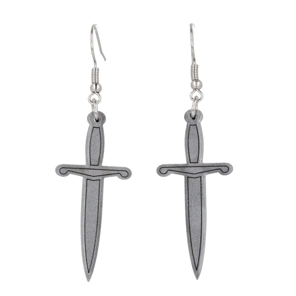 Silver Dagger Earrings