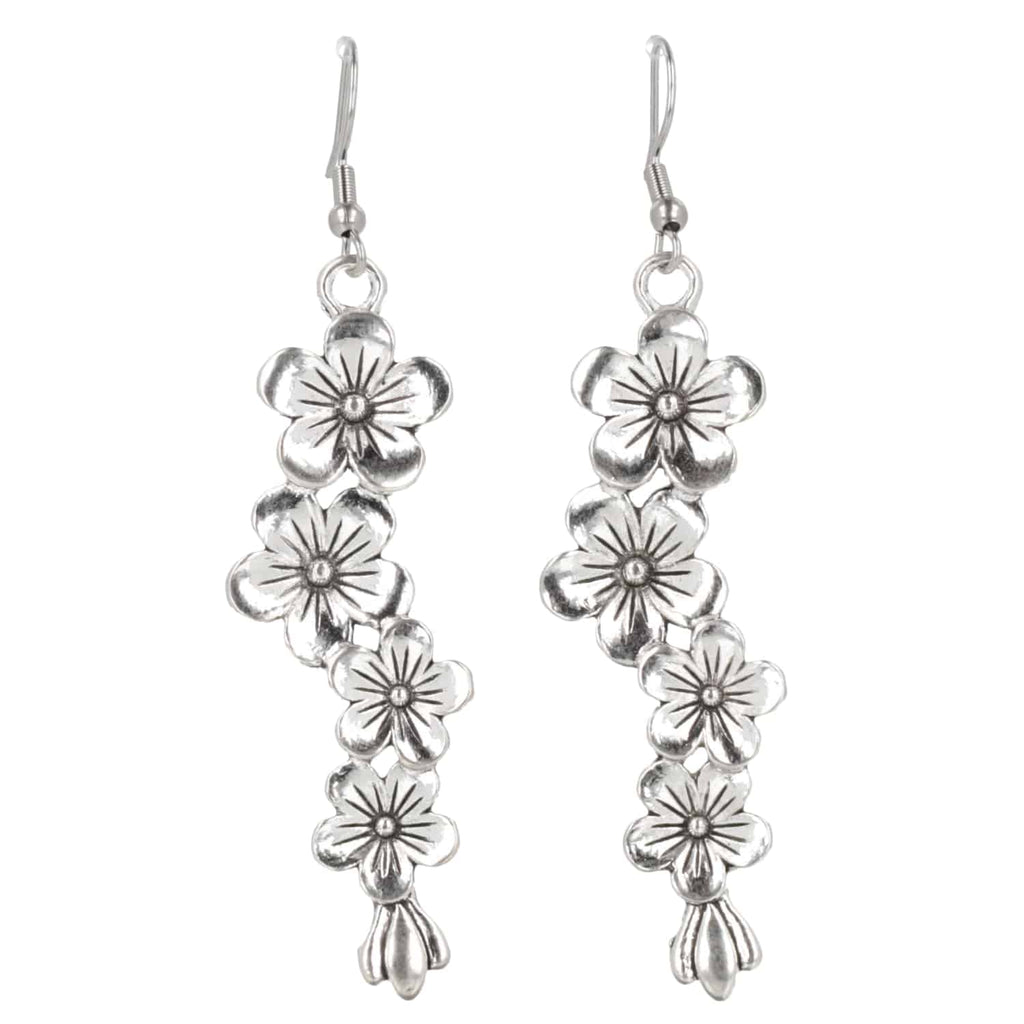 Silver Flowers Earrings