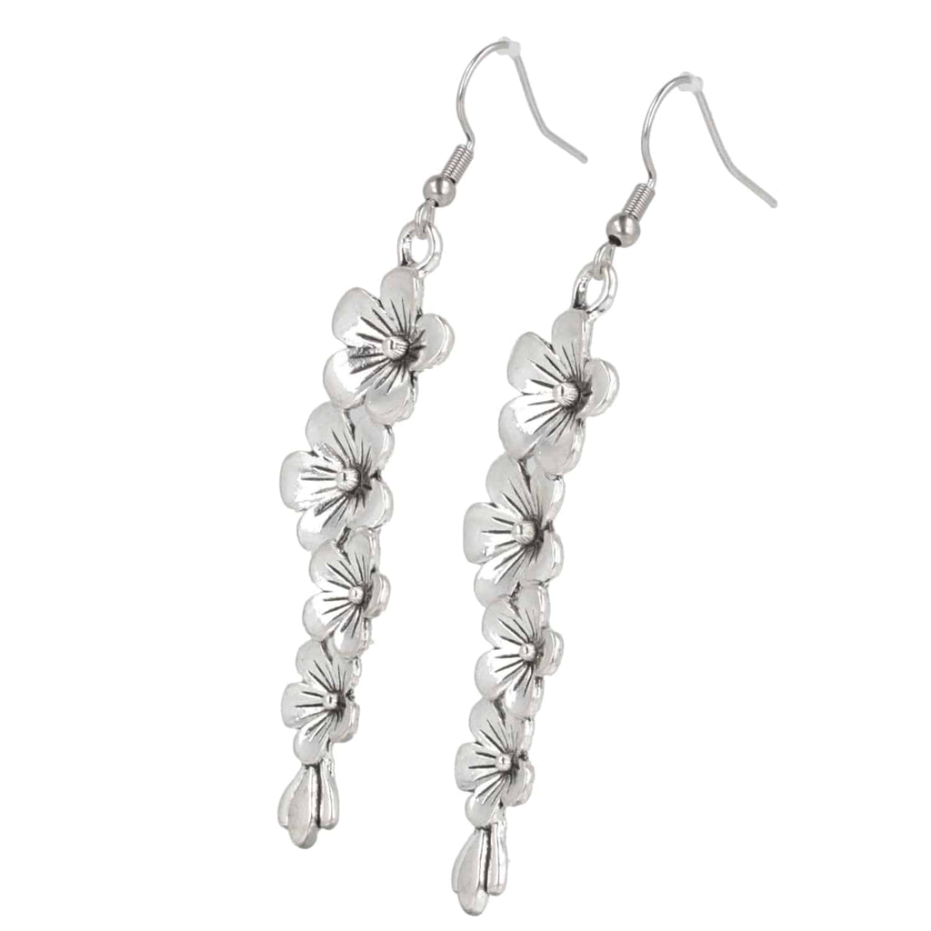 Silver Flowers Earrings